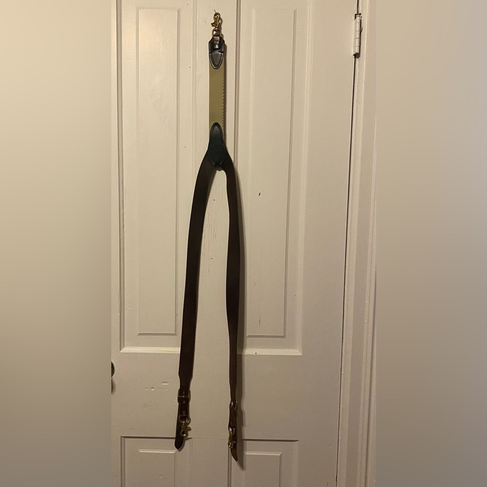 Men's Brown Leather Suspenders